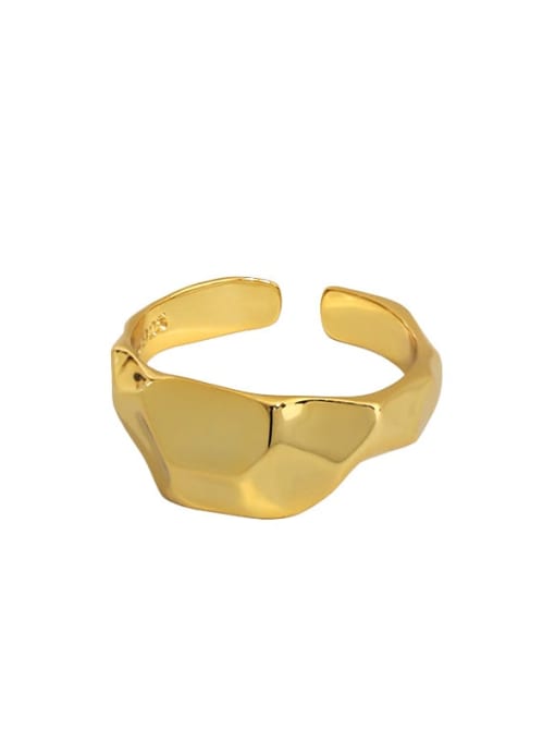 18K gold [13 adjustable] 925 Sterling Silver Geometric Minimalist Band Ring